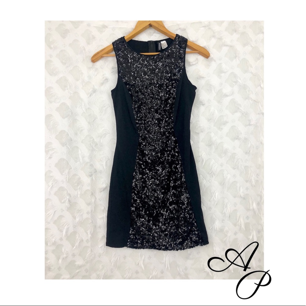 Little black dress with sequins